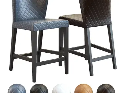 Crate and Barrel - Curran Quilted Counter Stool 3D model