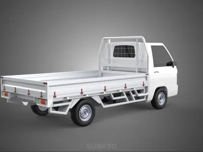 FLAT DECK BED PICKUP TRUCK CAR BOX DROP SIDE CARGO BODY GATE VAN 3D model