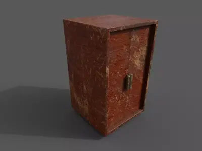 Set Old Modern Furniture 3D Model Terror Low-poly 3D model