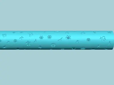 Texture Roll 52 Spring Negative - Fondant Decoration Maker 3D print model