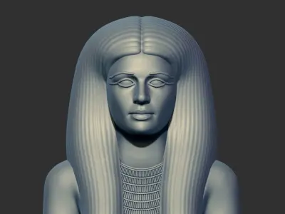 Statue of Lady Sennuwy Pharaoh 3d printable model 3D print model