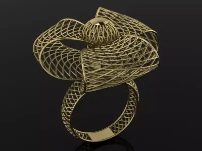 Ultra Vision Ring Gold Jewelry 3D print model purchase