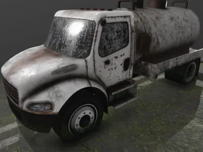 Old Truck 04 Low-poly 3D model