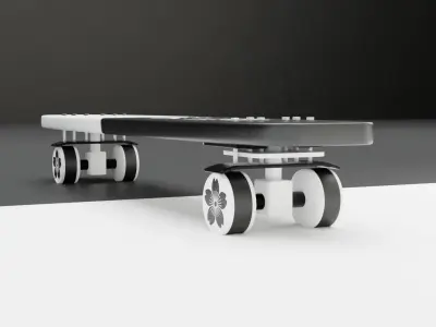 skateboard of peace Free low-poly 3D model