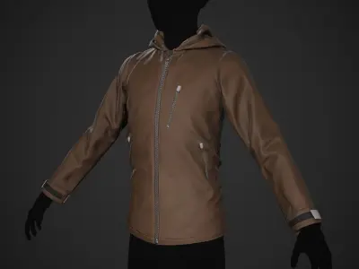 Brown Snowboard Hoodie Style 1  Low-poly 3D model