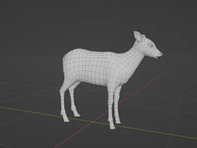 Deer Calf Fawn Animal Low-poly 3D model