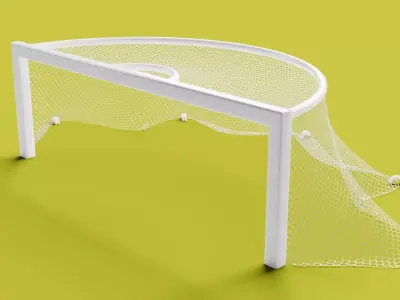 Soccer goal sci-fi Low-poly 3D model