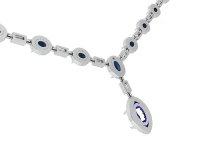 Oval Cut Diamond Luxury Necklace 3676 3D print model