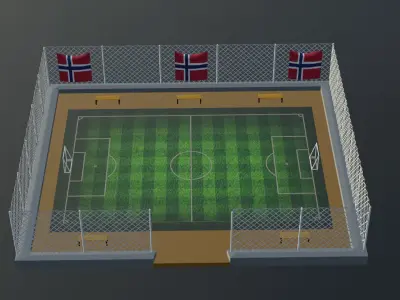 Soccer Stadium - Norway Low-poly 3D model