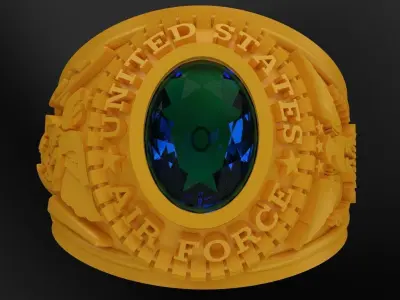 US Air Force Ring 3D print model