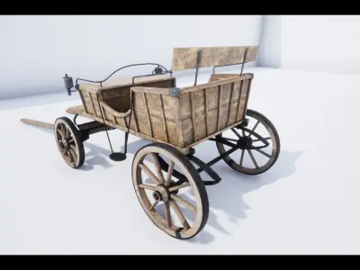 The Carriage 4 Low-poly 3D model