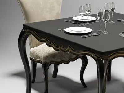 Dining Tables Set 01  3D model