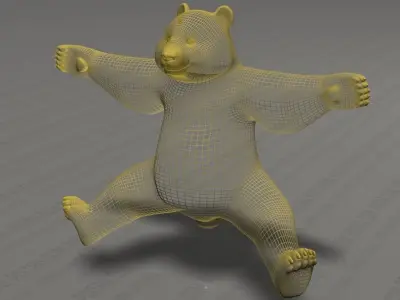 Giant Panda Bear - Ailuropoda Melanoleuca - Bamboo Bear 3D model