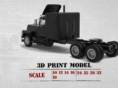 STL printable truck model kit rubber duck from the movie 3D print model