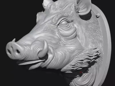 Wild boar 3D print model