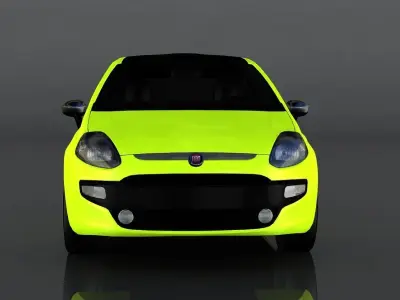 Fiat Punto EVO Low-poly 3D model