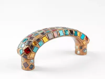 Colorful Mosaic Handle model pack Low-poly 3D model