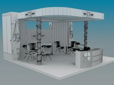 Booth Exhibition Stand a596h 3D model