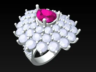 Diamond Ring - Womens Rings - N3759 3D print model