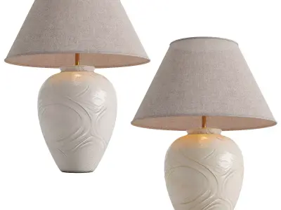 Table lamp Land white Low-poly 3D model