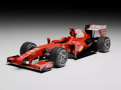 Ferrari F1 Car F60 2009 Season Free low-poly 3D model