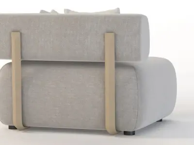 Dedon Brixx Sofa Module Corner Right Left 3D model