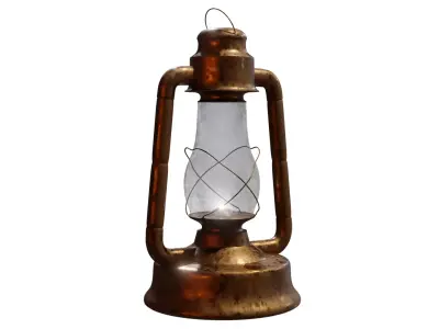 Antique Copper Lantern 3D model