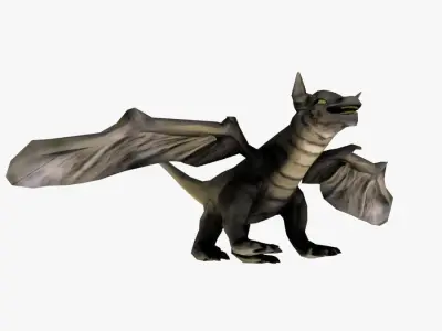 Fantasy Dragon Low-poly Low-poly 3D model