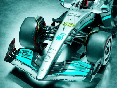 f1 2022 Mercedes-AMG W13 Low-poly 3D model