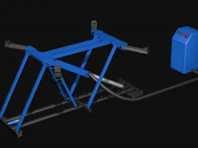 Car Lift garage R5 3D model