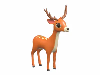 Cartoon Deer  3D model