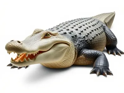 Saltwater Crocodile Realistic Model Pack Low-poly 3D model