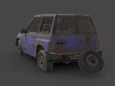 Abandoned Car - Suzuki Vitara Classic Low-poly 3D model