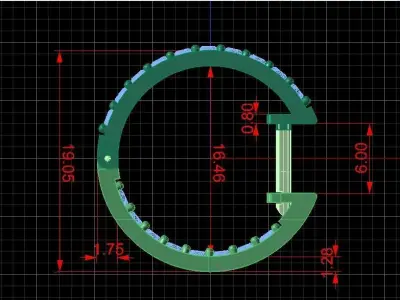 Classic round earrings 3D print model