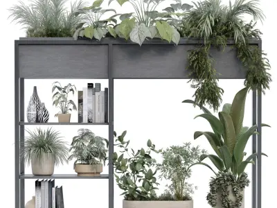 interior plant and decoration partition set 341 3D model purchase