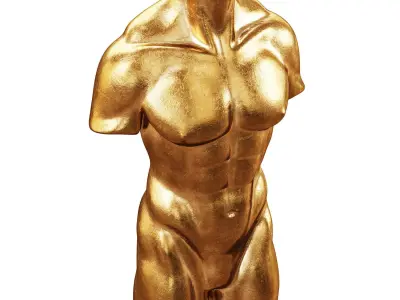 Sculpture of a male athletic torso 3D model