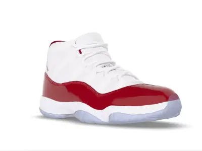 Nike Air Jordan 11 Cherry Low-poly 3D model