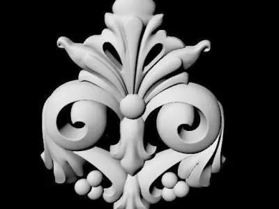 Central decor ornament for furniture 3D model 469