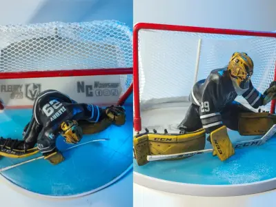 Ccm Premier Pro hockey goalie Inspired Marc-Andre Fleury pose  3D print model