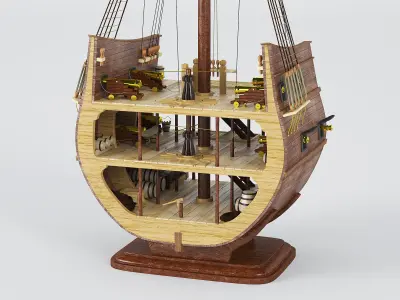 San Giovanni Battista ship cut 3D model