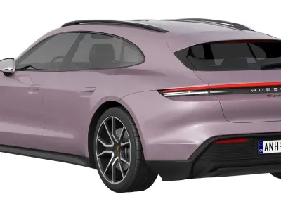 Porsche Taycan 4S Sport Turismo 2024 3D model