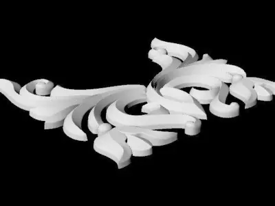 Central decor ornament for furniture 3D model 207