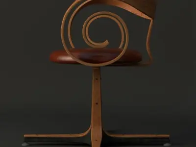 Pair George Mulhauser Plycraft Desk Chairs 3D model