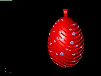 Luxury Egg-Shaped Pendant  3D print model