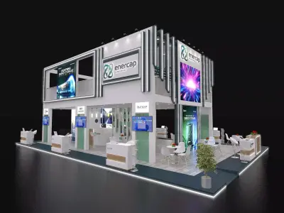 15x10m Mezzanine Exhibition Stand 3D model