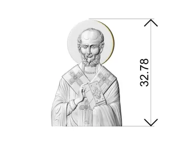 Saint Nicholas 3d model bas relif 3D print model 3D print model