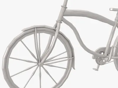 Bicycle in Low Poly Style Low-poly 3D model