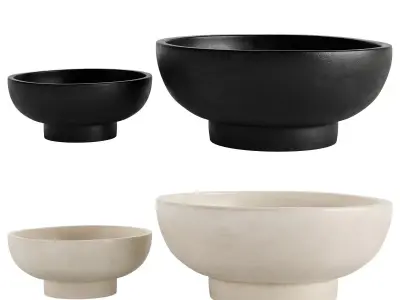 Orion Handcrafted Terracotta Bowls 3D model