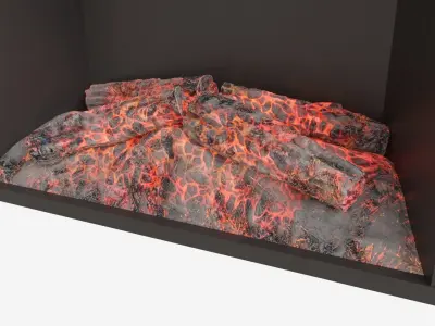Electric Fireplace Heater Insert GZMR 3D model