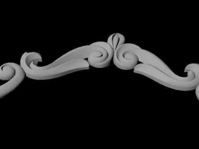 dekor ornate scroll Free 3D model
